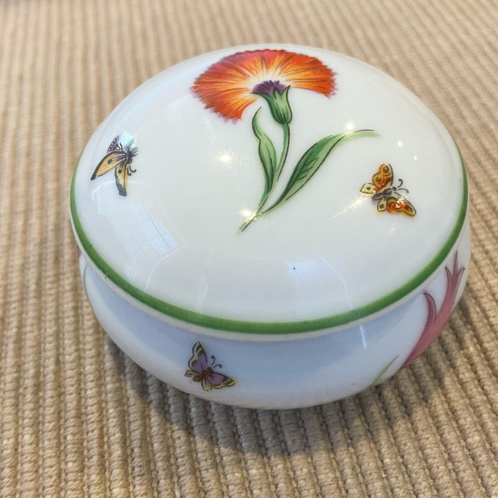 Tiffany & Co. Limoges Garden Porcelain Trinket Box